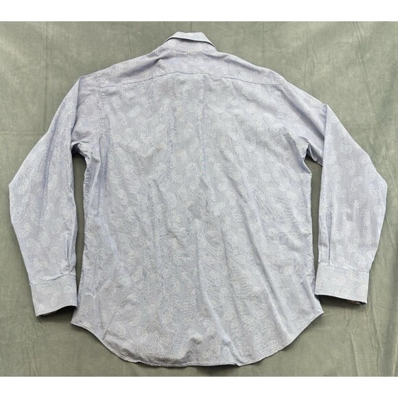 Thomas Dean Flip Cuff Button Up Shirt Multicolor Men's XL Long Sleeve Striped - Picture 3 of 9